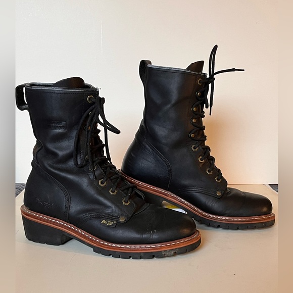 Ad Tec 9-inch Logger Crazy Horse Leather Work Boots for Men - Picture 2 of 8